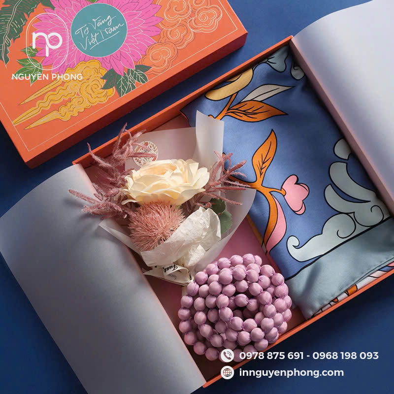 Hộp giấy bảo quản tối ưu chất lượng của khăn lụa